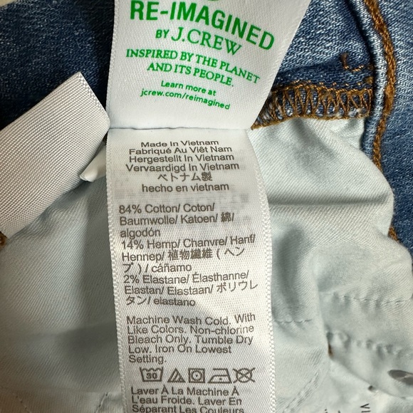 J Crew women’s Vintage Slim Straight mid-rise 9”Jean. Size 32/14 - Picture 6 of 7